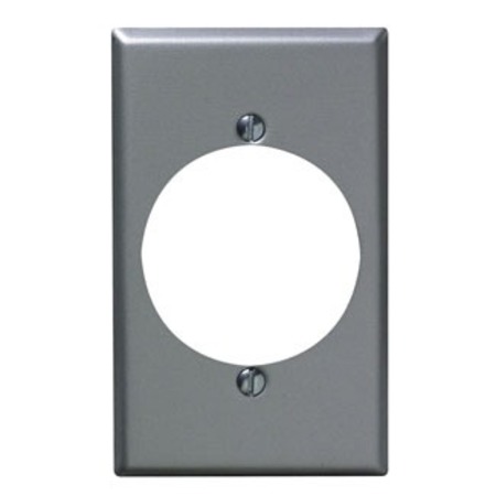 LEVITON Wallplates Sg W/P Rec Aluminum 4927